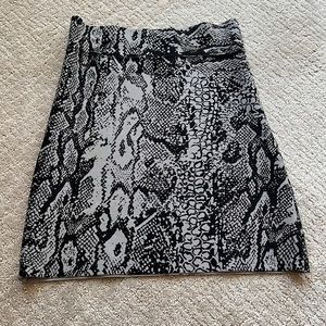 Bcbgmaxazaria black gray bodycon skirt medium